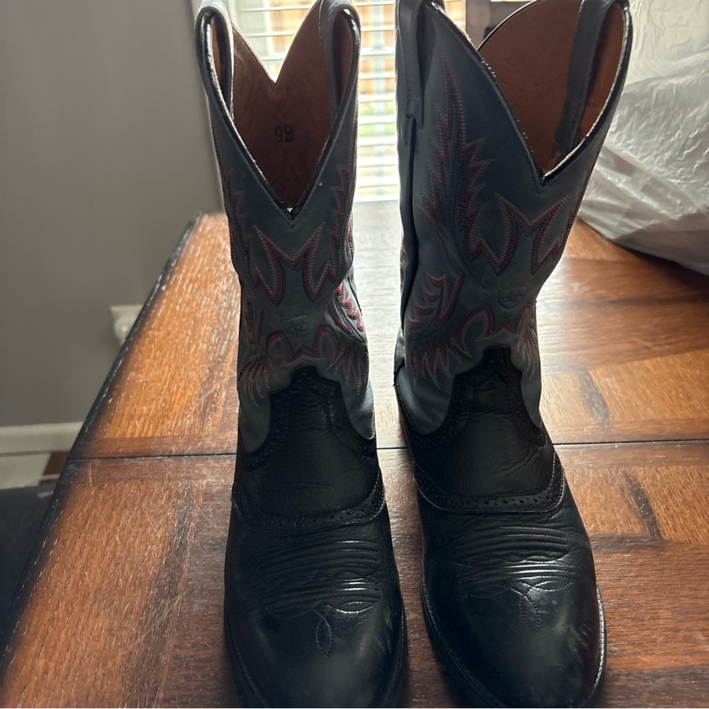 Ariat Black and Teal Western Boots